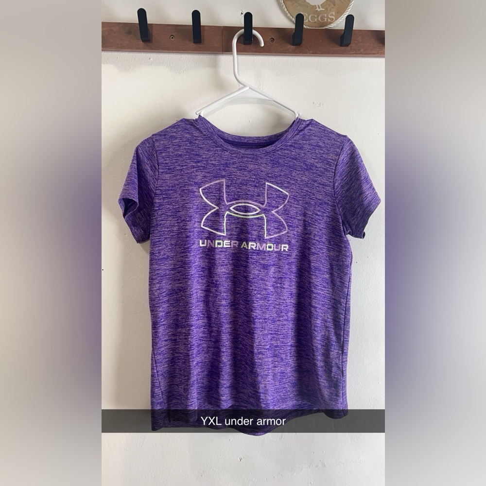 Youth, extra large, purple under armor T-shirt